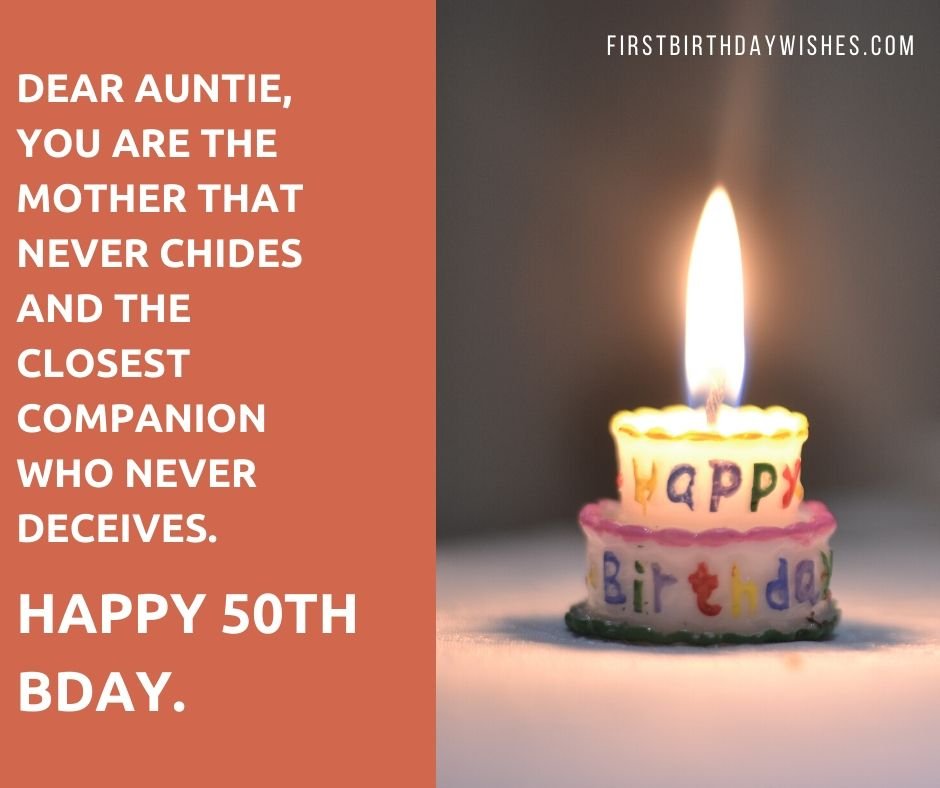 50th Birthday Wishes for Aunt