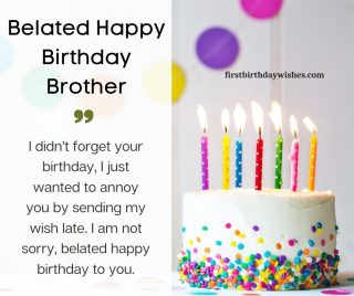 51 Best Belated Birthday Wishes for Brother | First Birthday Wishes