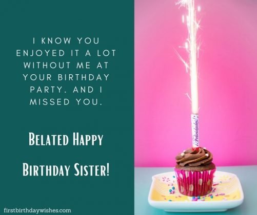 Best Belated Birthday Wishes for Sister