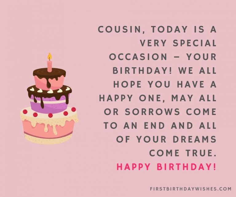 Best Birthday Wishes For Cousin Brother (2025) First Birthday Wishes