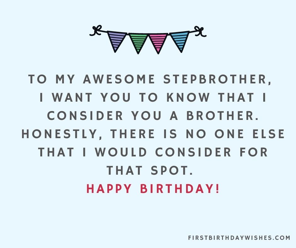 Birthday Wishes for Stepbrother