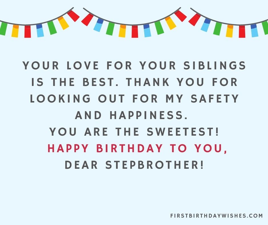 Birthday Wishes for Stepbrother from sibling