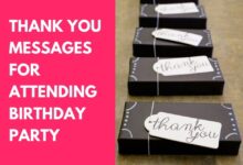 Thank You Messages For Attending Birthday Party